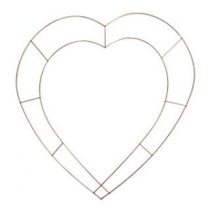 WIRE HEART FRAME 18 INCH X 20pcs