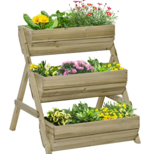 3 Tier Raised Garden Bed Kit for Flower, Vegetable, Herb, 120x68x80cm, Green